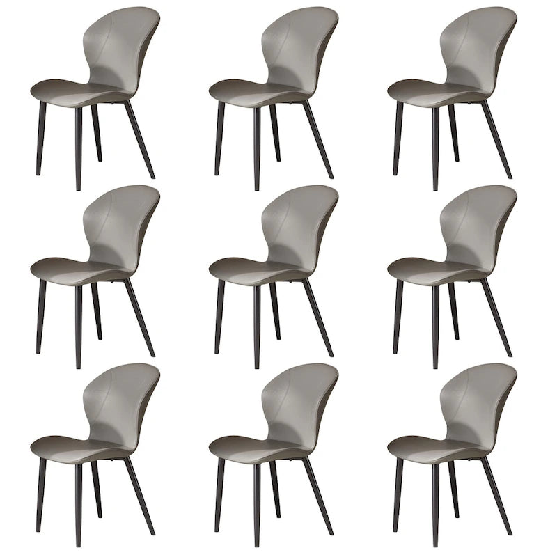 Set of 3/6/9/12 PU Leather Modern Dining Chairs - Comfortable, Easy-to-Clean, Contemporary Design for Kitchen or Dining Room